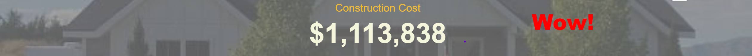 The final cost of an average home