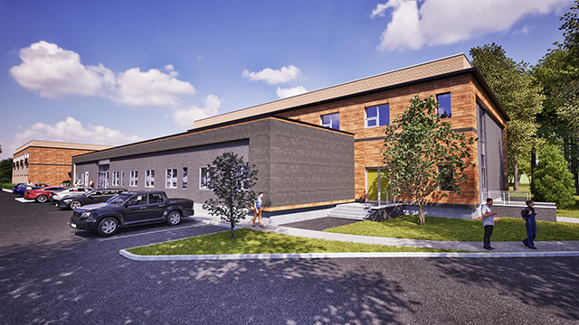 Rendering of a multifamily residential development in New London, Connecticut