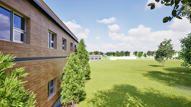 Rendering of a multifamily residential development in New London, Connecticut