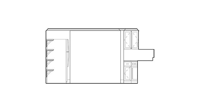 Interior elevation of a kitchen in Fairfield, Connecticut