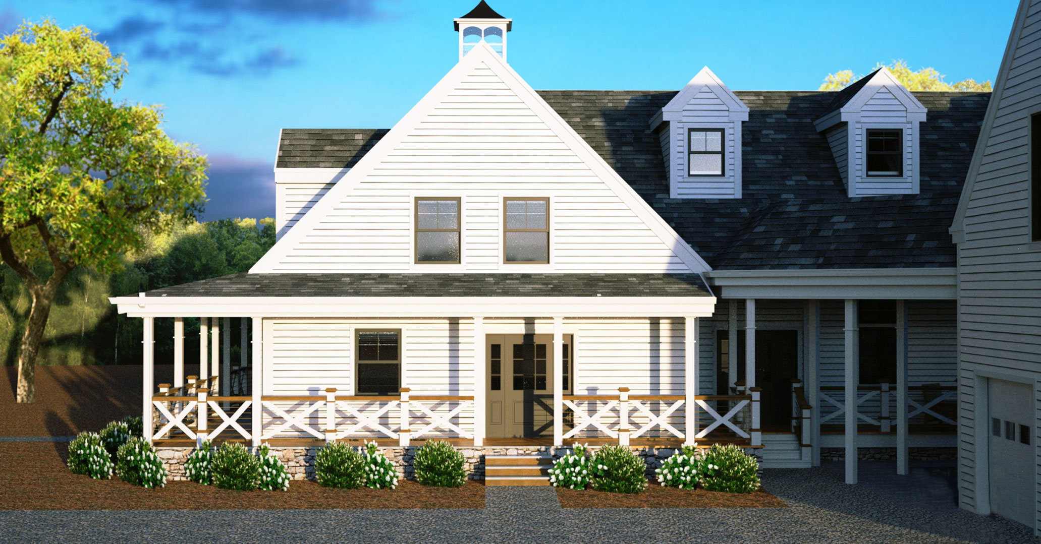 Exterior of a Farmhouse addition in Feeding Hills, Massachusetts
