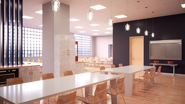 Interior Rendering of Insurity's Common Area in Connecticut