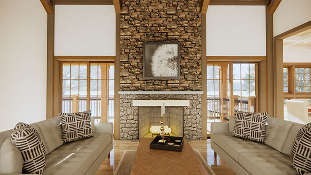 Rendering of Craftsman Style House in Middlefield, Connecticut