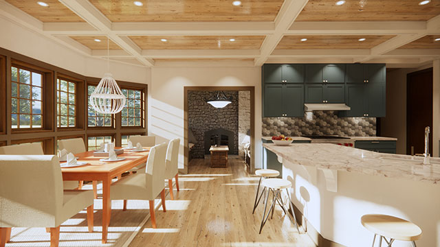 Rendering of Craftsman Style House in Middlefield, Connecticut