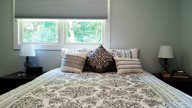Interior photograph of a bedroom renovation in Niantic, Connecticut