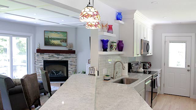 Interior photograph of a kitchen renovation in Niantic, Connecticut
