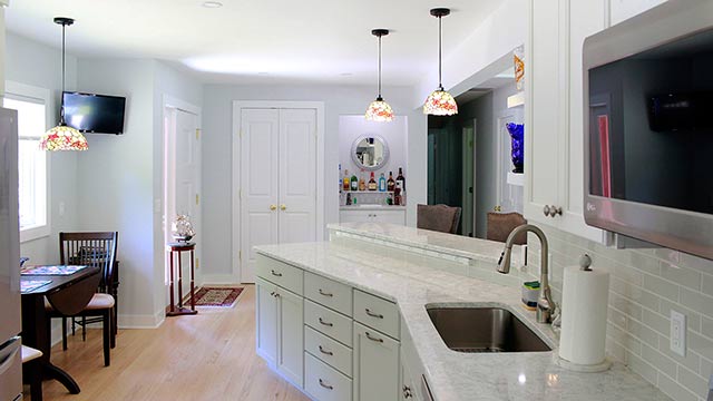Interior photograph of a kitchen renovation in Niantic, Connecticut
