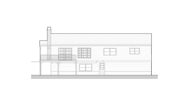 North Elevation of a renovation in Niantic, Connecticut