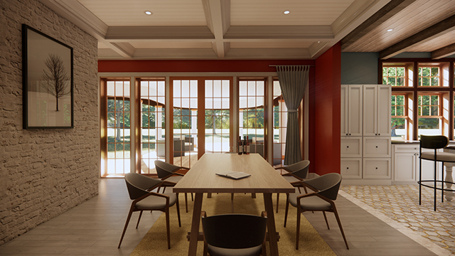 Rendering of Richardsonian Revival Style House in Greenwich, Connecticut