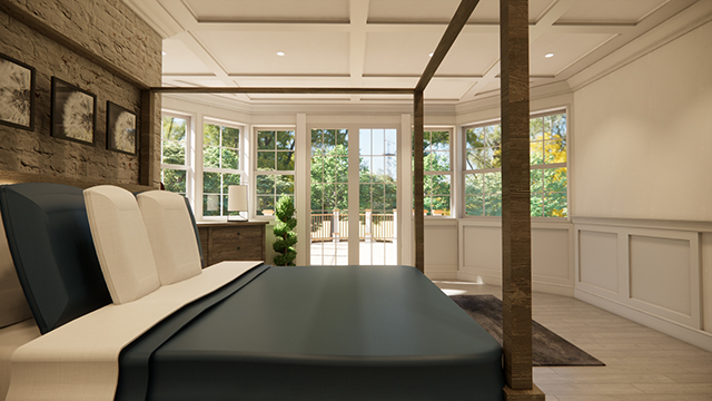 Rendering of Richardsonian Revival Style House in Greenwich, Connecticut