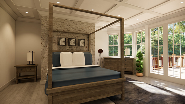 Rendering of Richardsonian Revival Style House in Greenwich, Connecticut