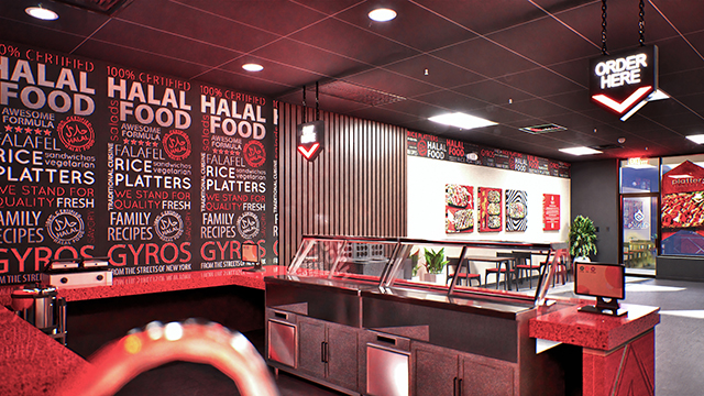 Interior of a Shah's Halal Food in Groton, Connecticut