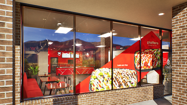 Interior of a Shah's Halal Food in Groton, Connecticut