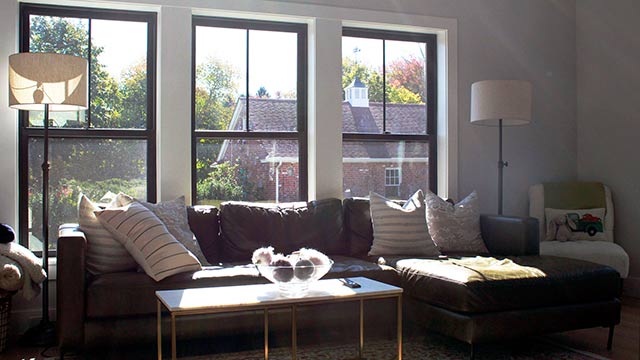 Interior photograph of a modern farmhouse in Waterford, Connecticut