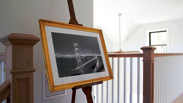 Interior photograph of a modern farmhouse in Waterford, Connecticut