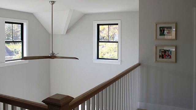 Interior photograph of a modern farmhouse in Waterford, Connecticut