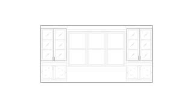 Interior elevation of a kitchen in Winsted, Connecticut