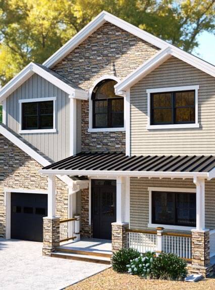 Craftsman House in Simsbury, Connecticut.